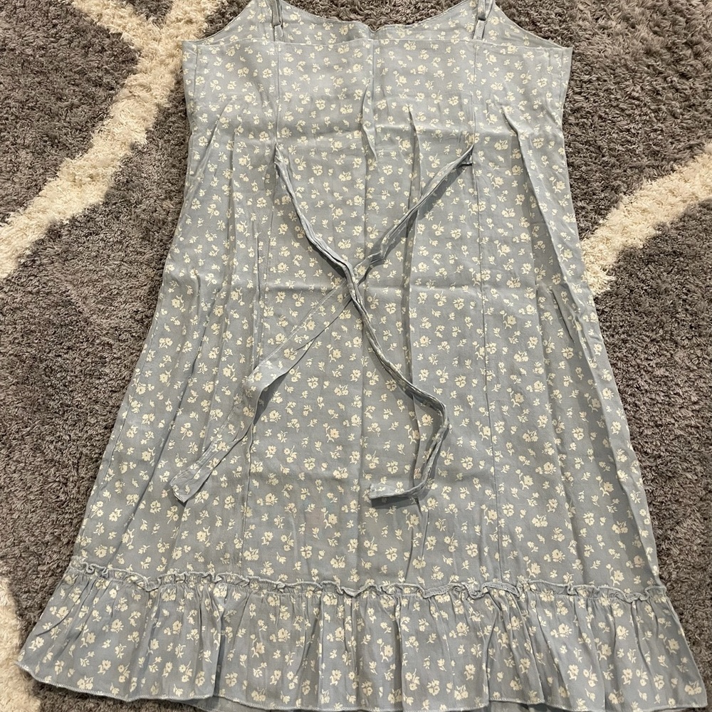 Light Blue Floral Brandy Melville Colleen Dress - Picture 2 of 3